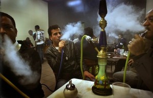 Patrons at a Sydney Road cafe argue that hookah smoking is a part of their cultural and social life. Photo: Simon O'Dwyer